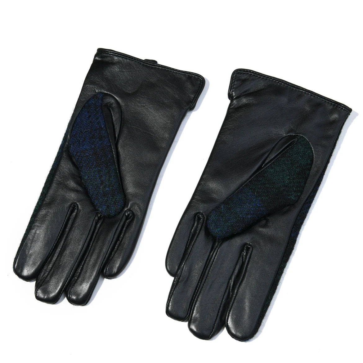 Ladies Gloves - Navy Over Check M