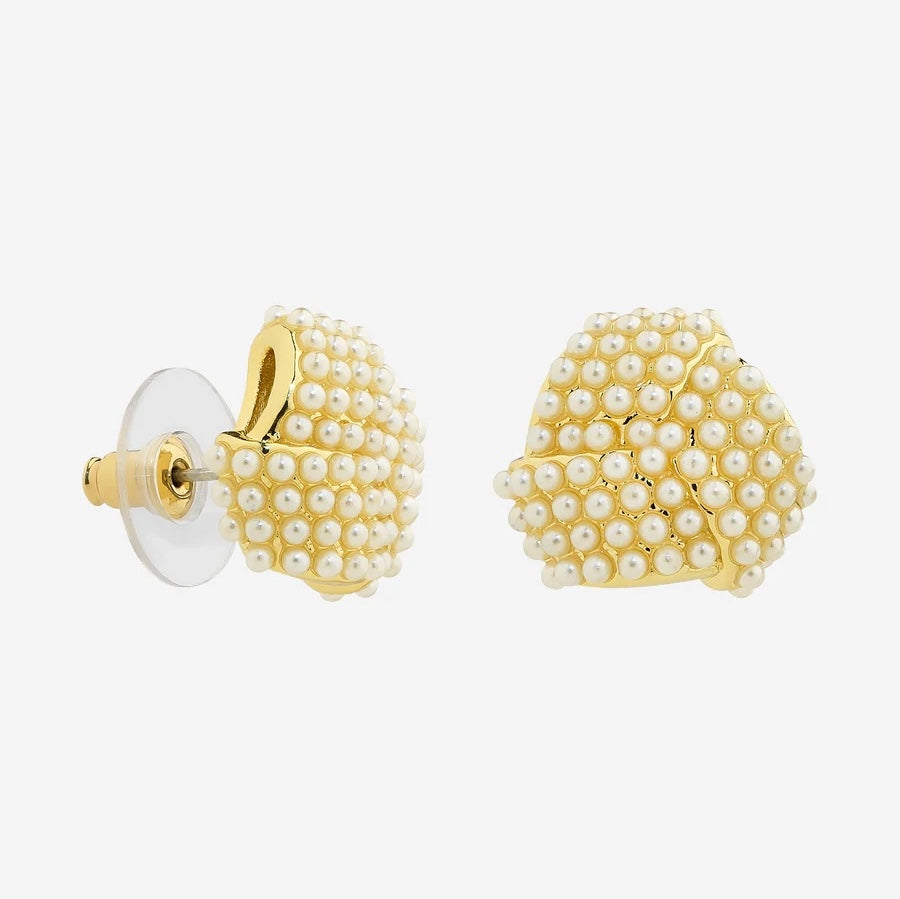 Natalina Pearl Earrings - Gold