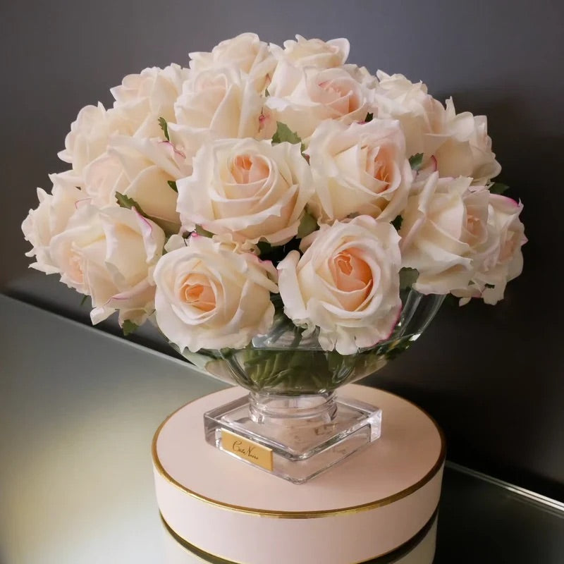 Centrepiece Vase - Blush Rose Buds