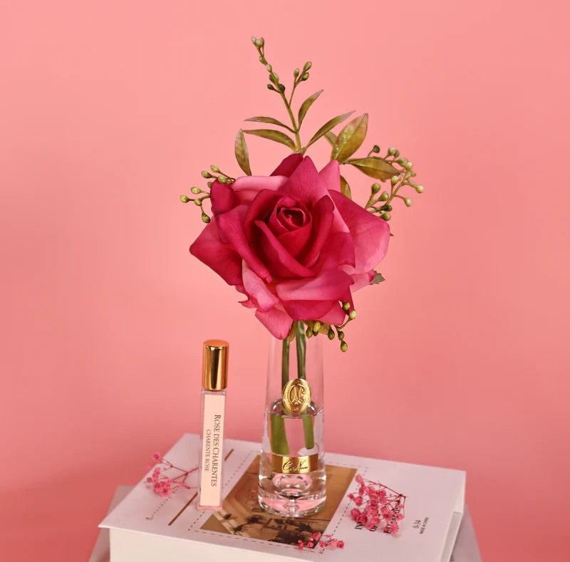 Summer Rose - Magenta With Gold Badge