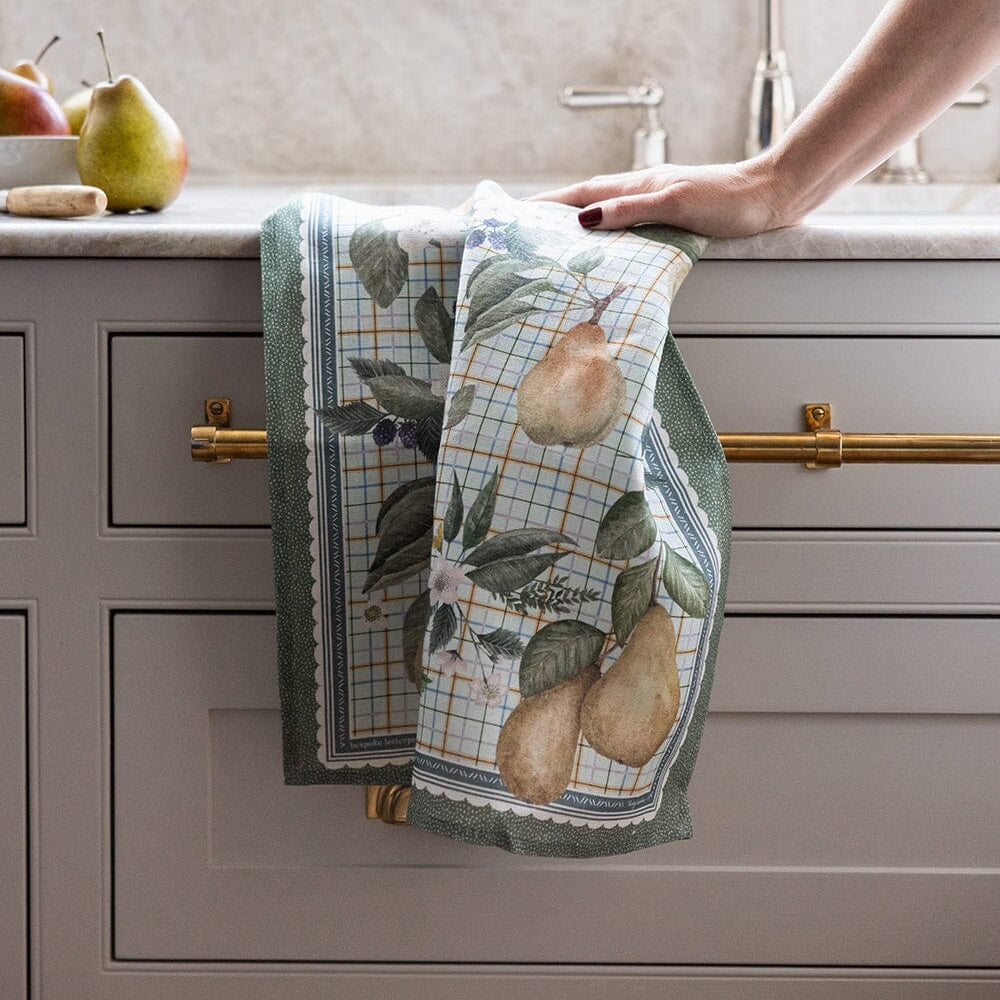 100% Linen Tea Towel - Pears