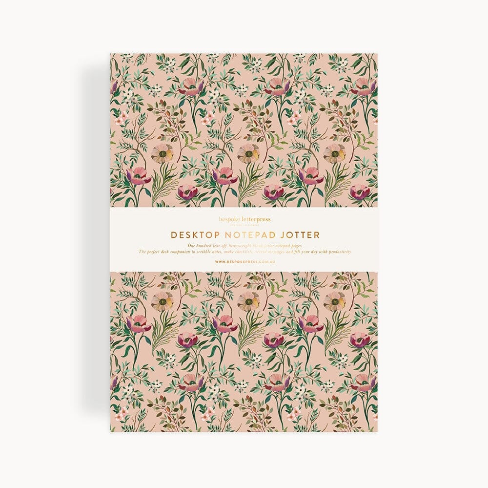 Notepad Desktop Jotter - Dancing Poppies