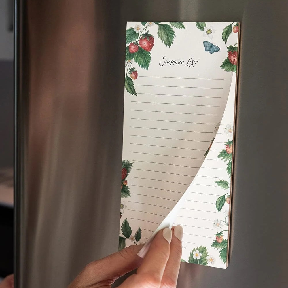Shopping List Notepad - Strawberries