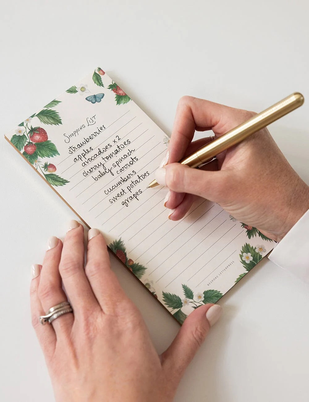 Shopping List Notepad - Strawberries