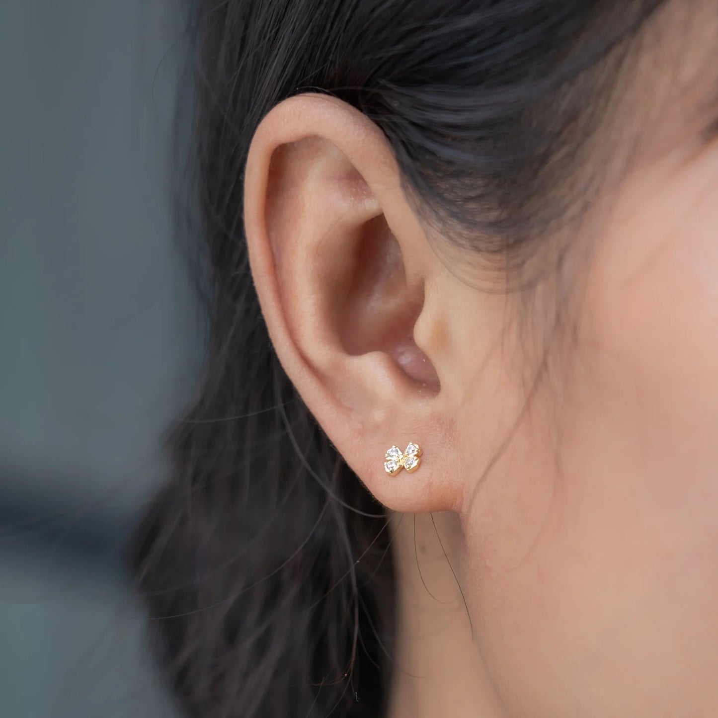 Mustard Flower Post Earrings -
