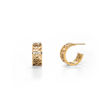 I Am Brave Mini Hoop Earrings -