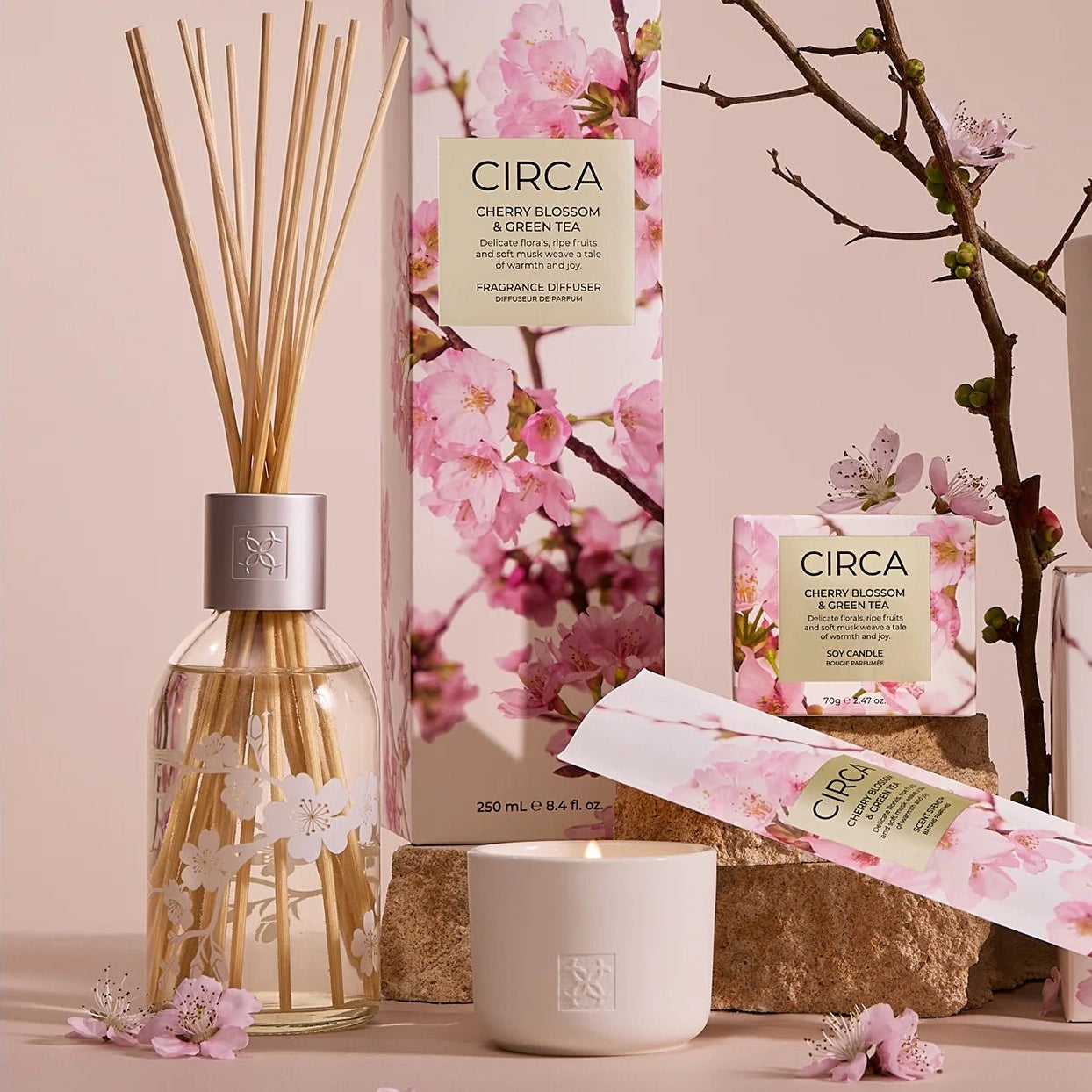 Cherry Blossom & Green Tea - 70g Candle