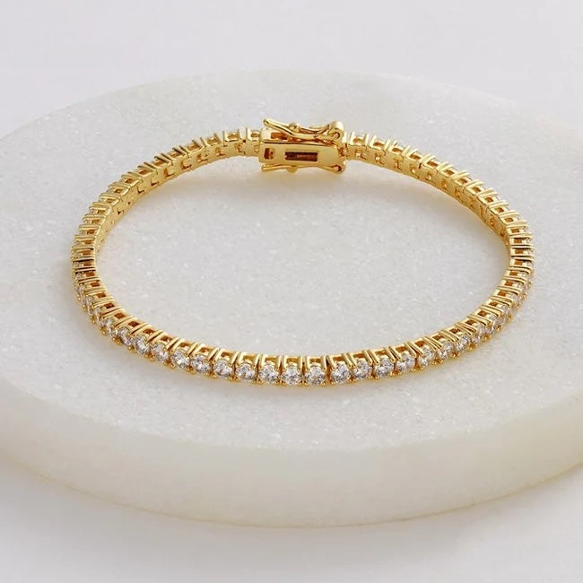 Dani Tennis Bracelet - Gold
