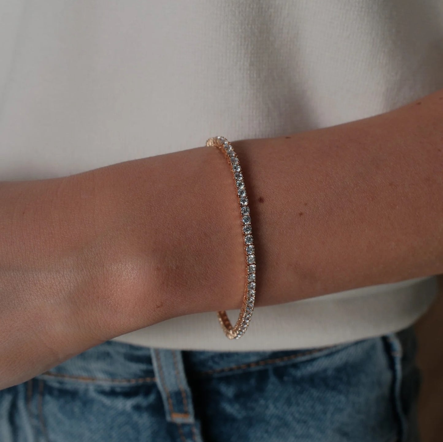 Dani Tennis Bracelet - Gold