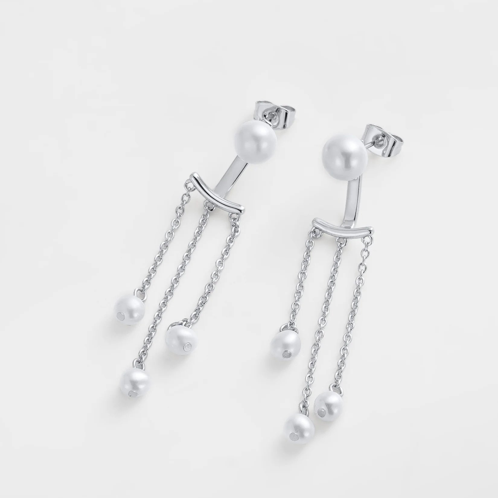 Elise Pearl Earring - Silver