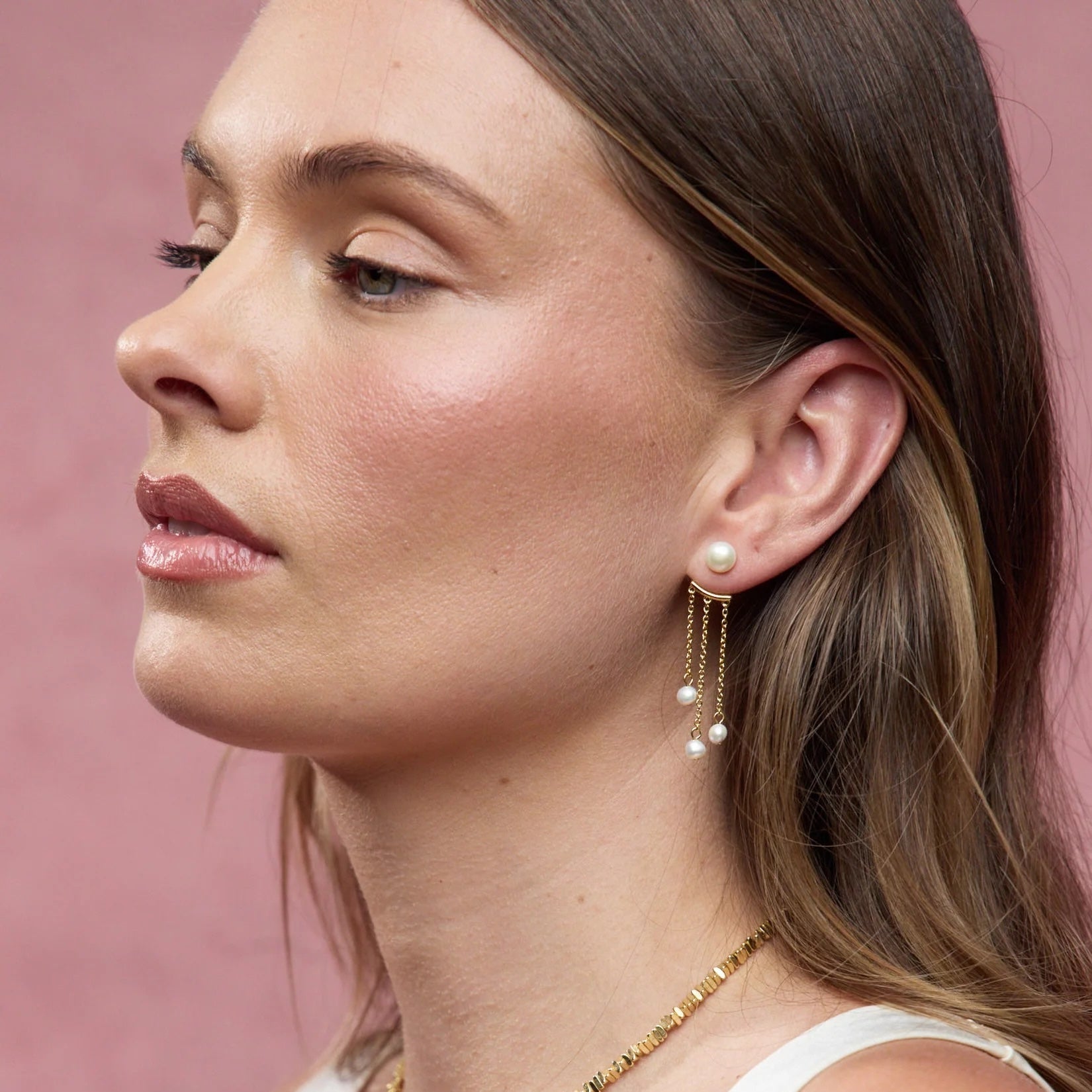 Elise Pearl Earring - Silver