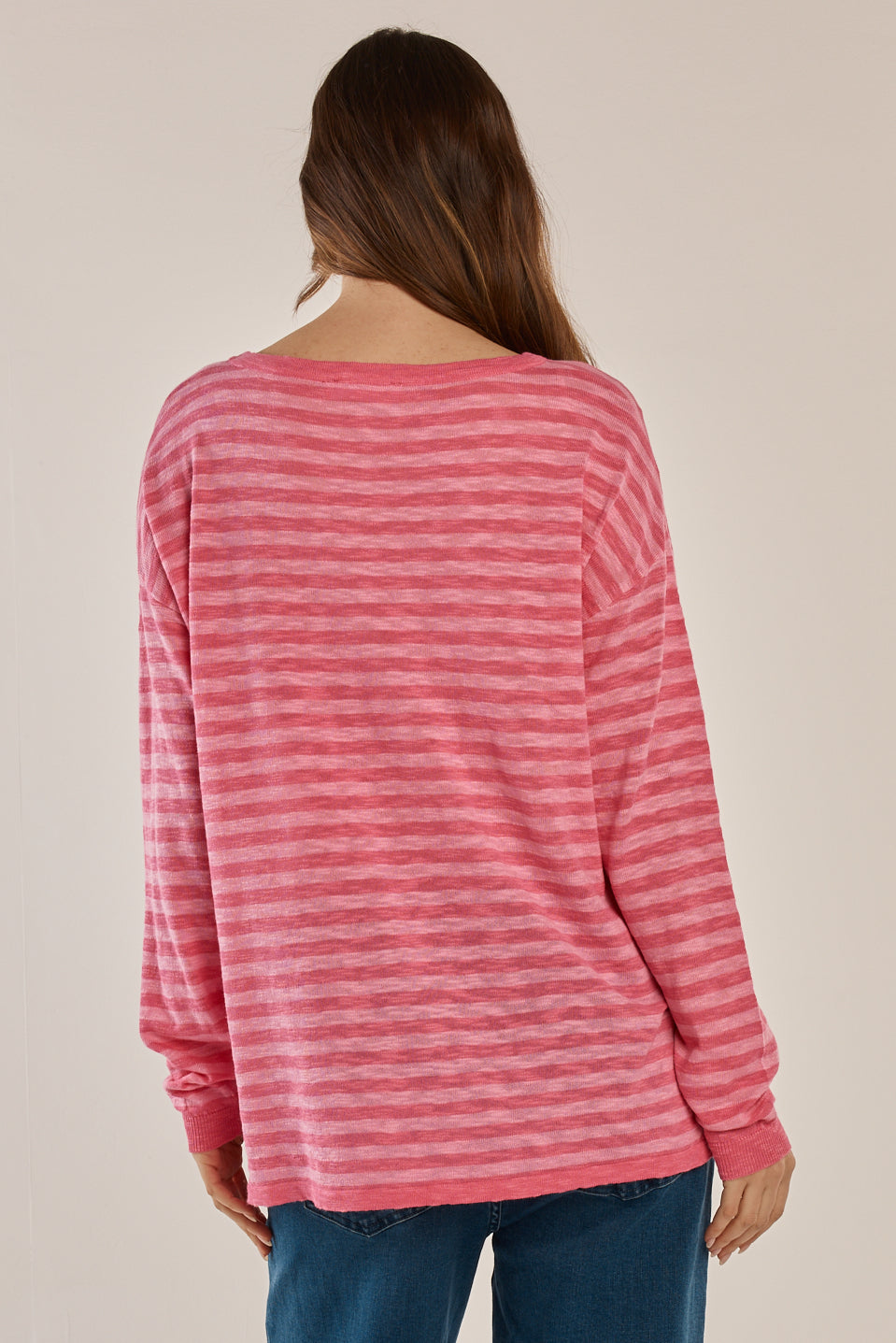 Natasha Knit Top - Blush Stripe