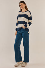 Natasha Knit Top - Ocean Stripe