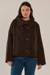 Prue Pea Coat - Chocolate