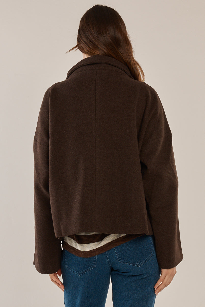 Prue Pea Coat - Chocolate