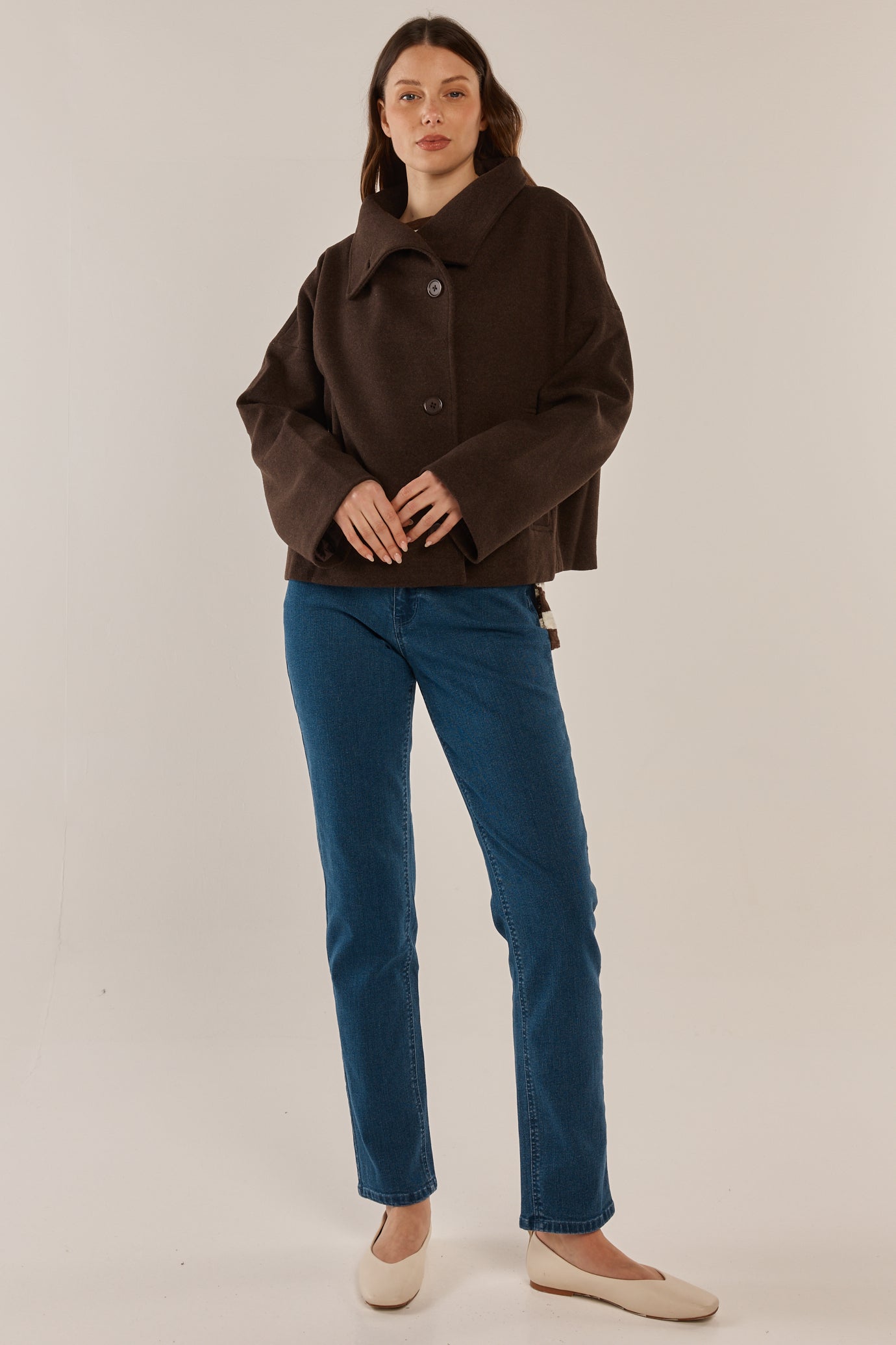 Prue Pea Coat - Chocolate