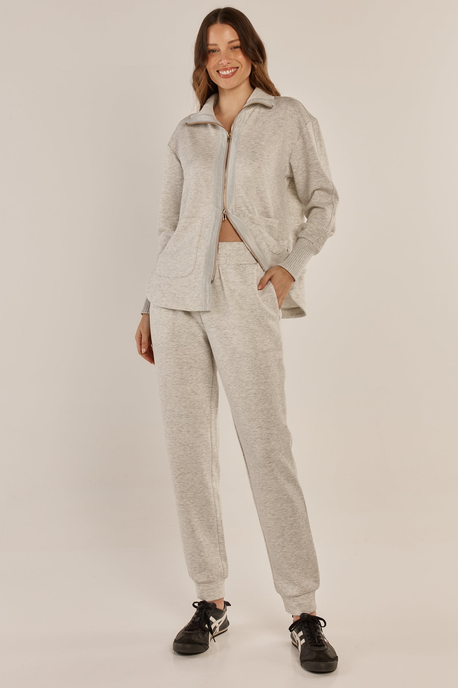 Sabina Trackpant - Grey Marle