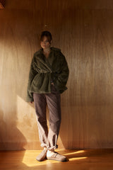 Vivi Fur Jacket - Dark Olive