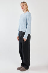 Marli Boxy Rib Knit - Pale Blue