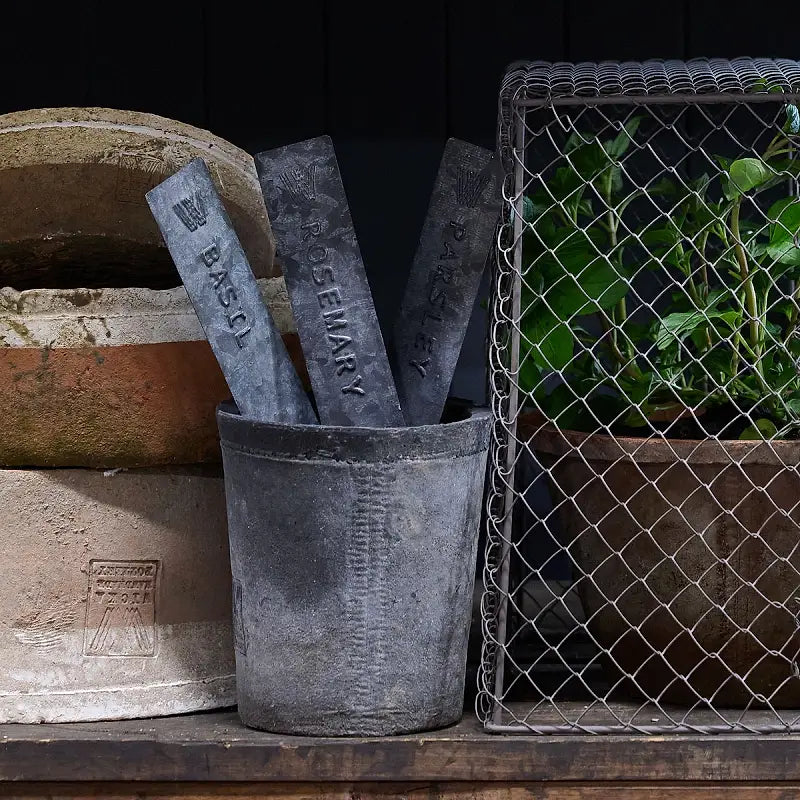 Herb Stakes Pressed Tin S/5