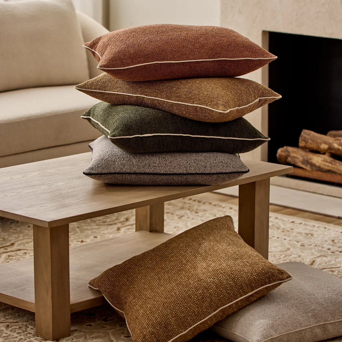 Casey Cushion 40x60cm - Mustard Melange