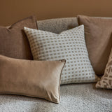 Checkers Cushion 50cm - Cream/Beige