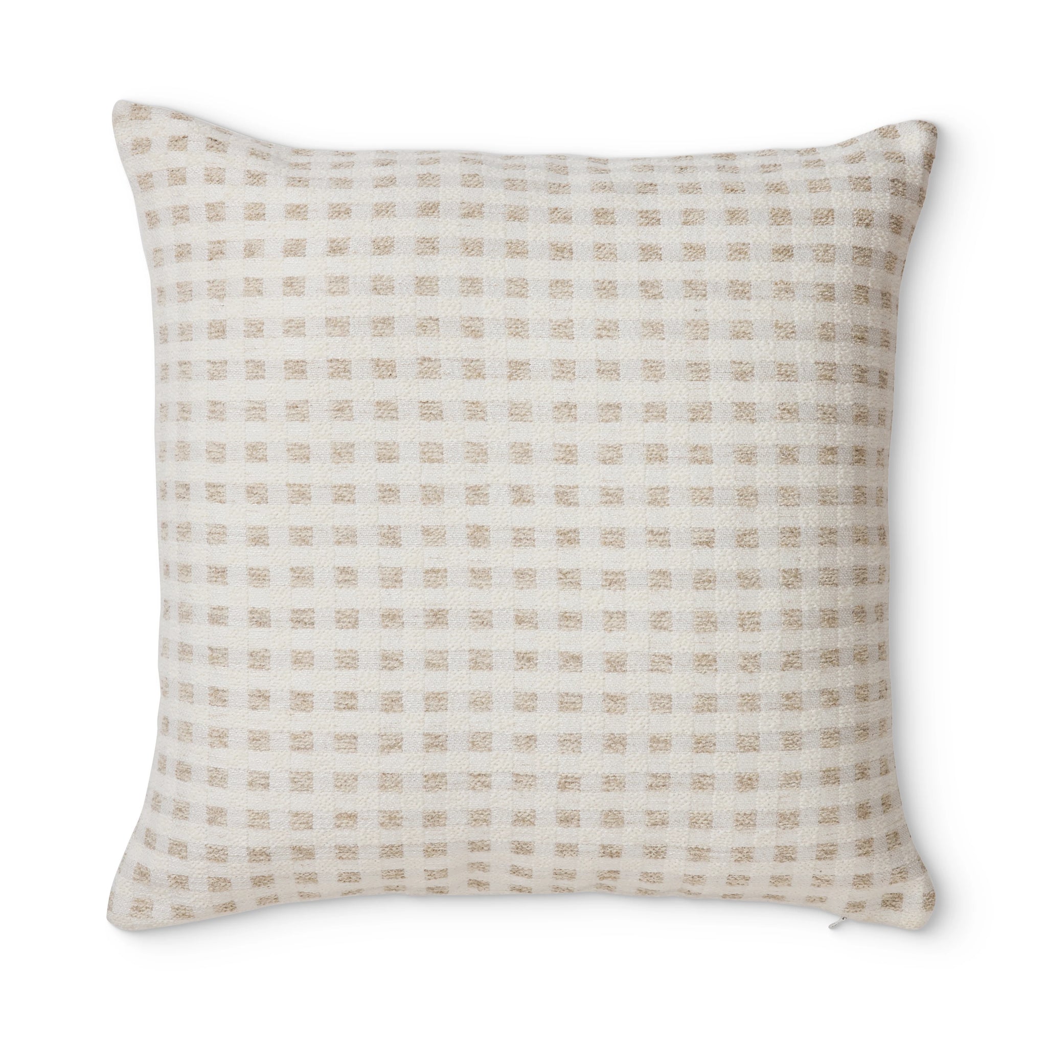Checkers Cushion 50cm - Cream/Beige