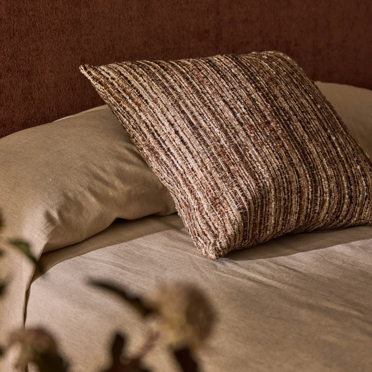 Melange Cushion 50cm - Nutmeg