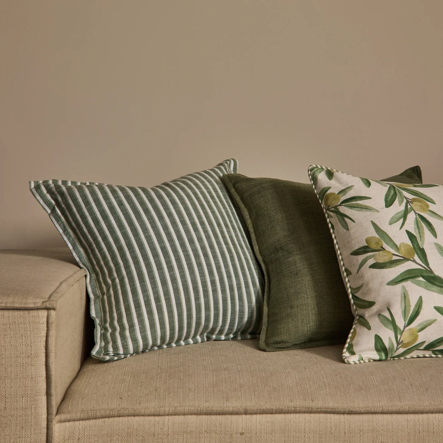 Bathurst Cushion 50cm - Green Stripe
