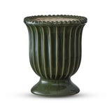 Cassie Pedestal Vase - Dark Green