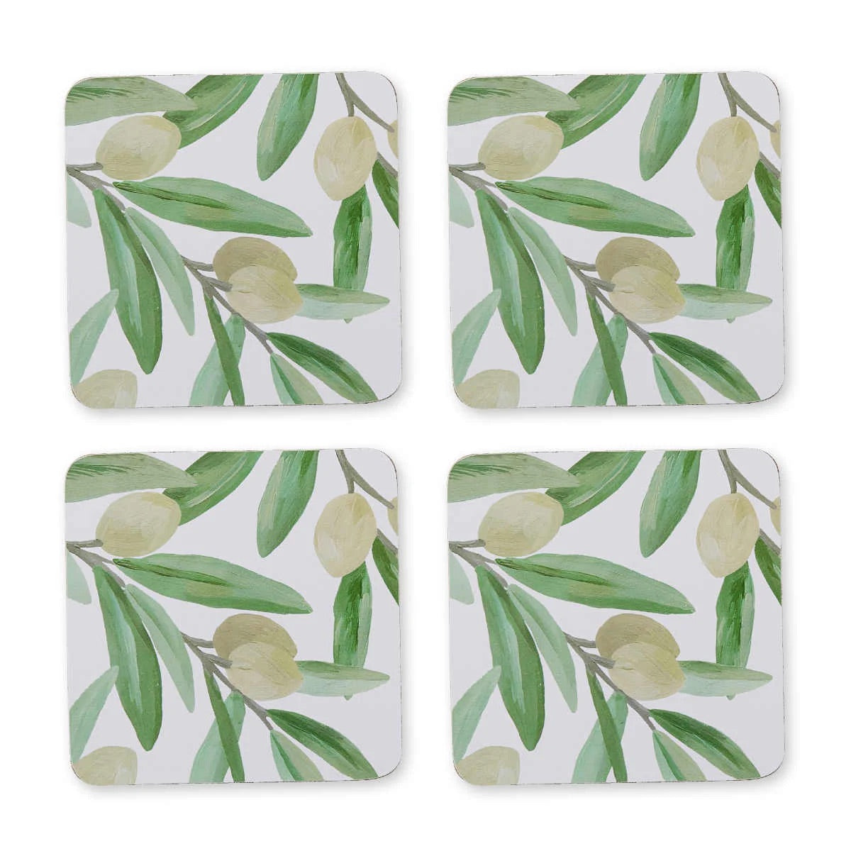 Sicilian Olive Coaster S/4