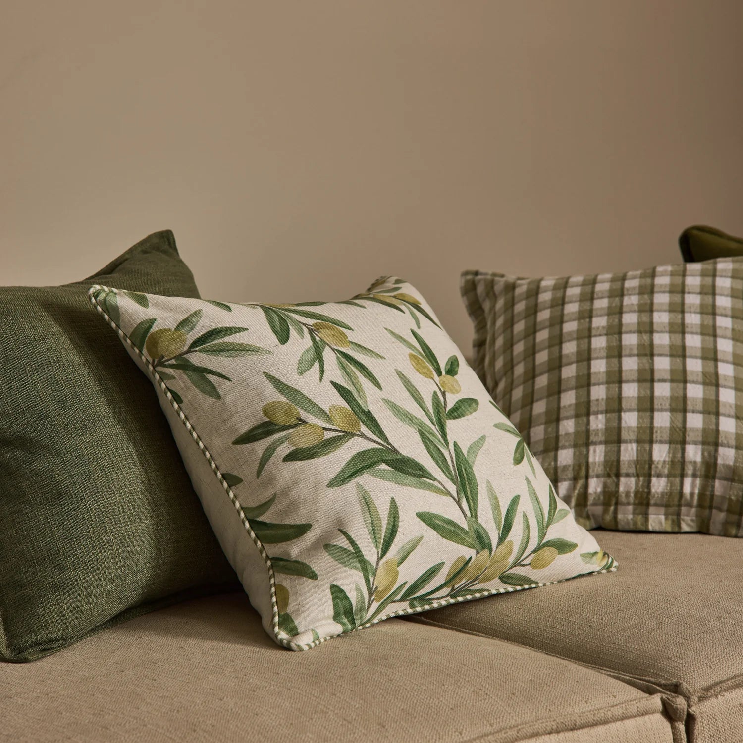 Sicilian Olive Cushion 50cm