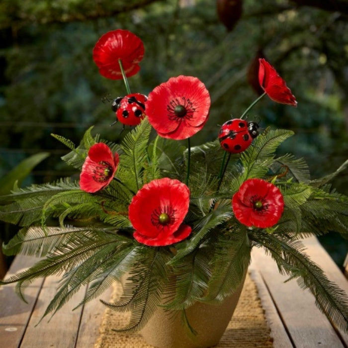 Stake Poppy - Red