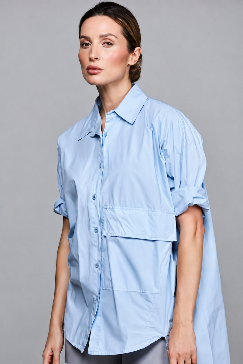 Big Pocket Shirt One Size - Light Blue