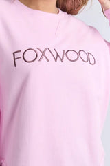 Simplified Metallic Crew - Bright Pink
