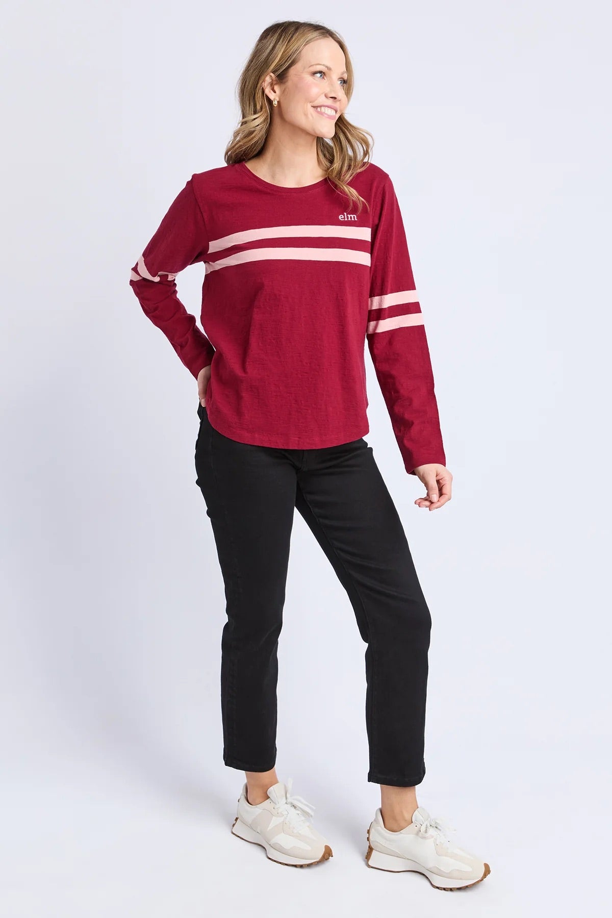 Adora Long Sleeve Tee - Maroon