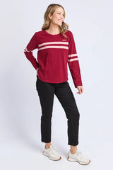 Adora Long Sleeve Tee - Maroon