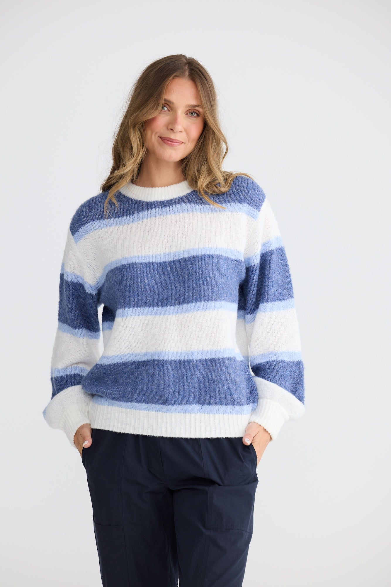 Cove Knit - Blue Multi Stripe