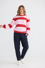 Cove Knit - Pink Multi Stripe
