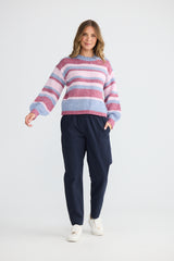 Tarn Knit - Red Multi Stripe