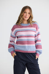 Tarn Knit - Red Multi Stripe
