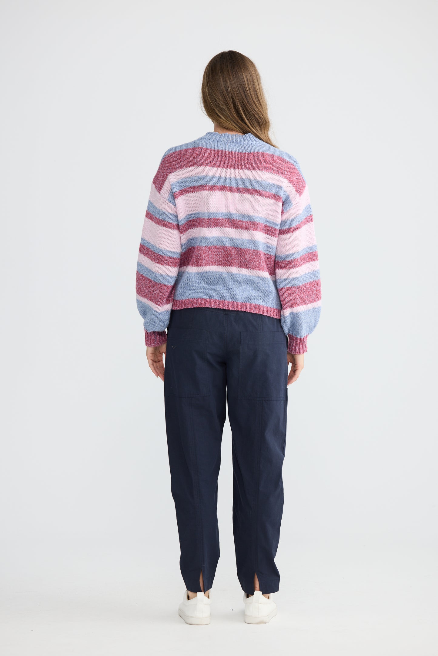 Tarn Knit - Red Multi Stripe