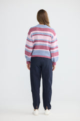 Tarn Knit - Red Multi Stripe