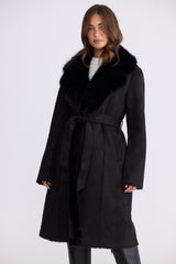 Rosamund Fur Coat - Black