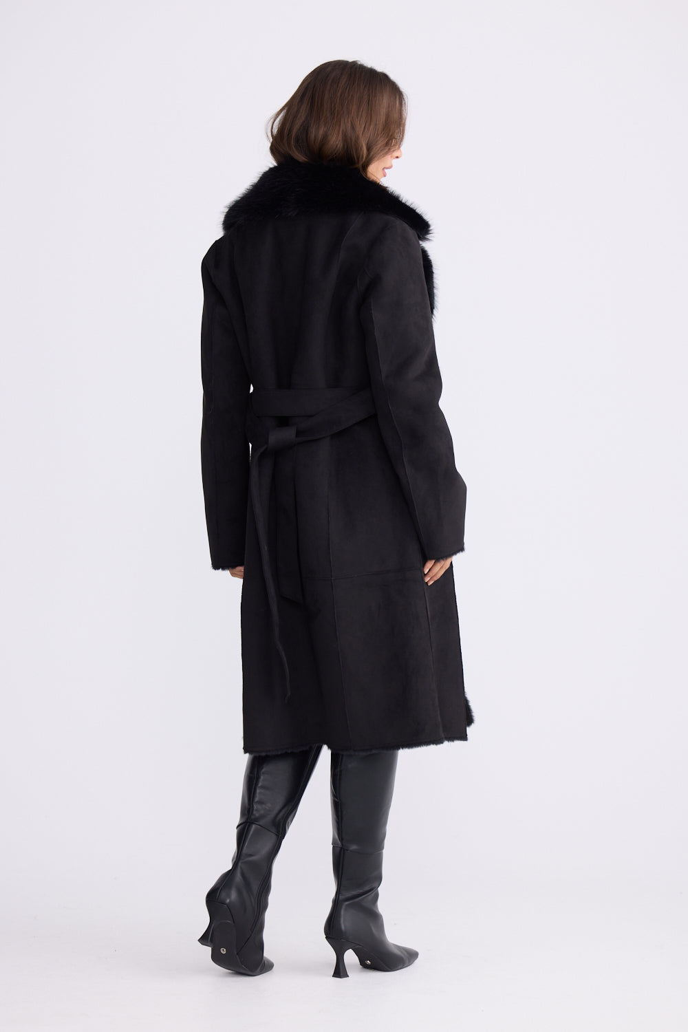 Rosamund Fur Coat - Black