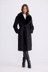 Rosamund Fur Coat - Black