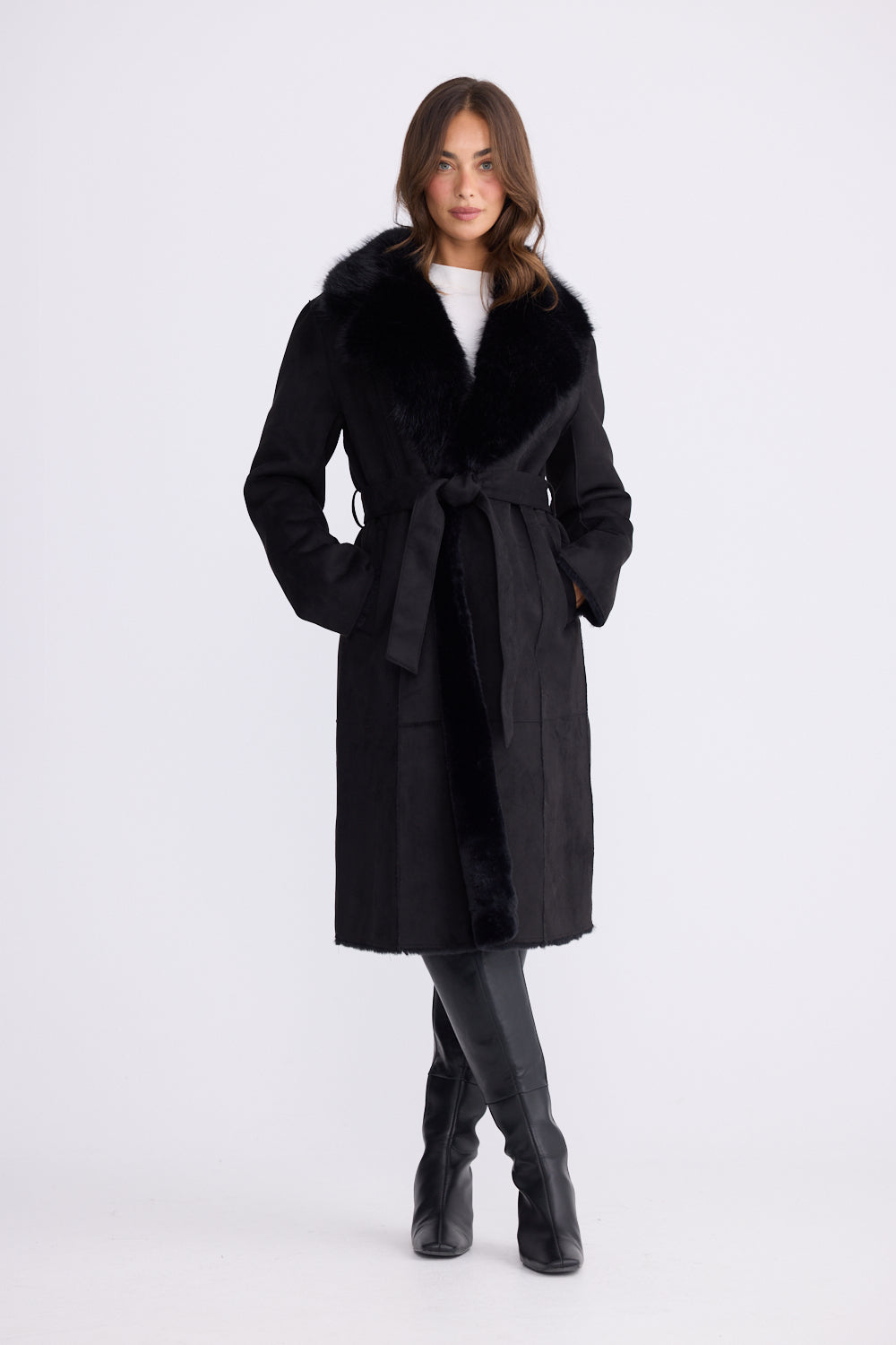 Rosamund Fur Coat - Black