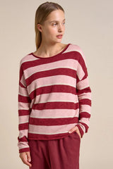 Sophie Stripe Top - CherrySoft Pink