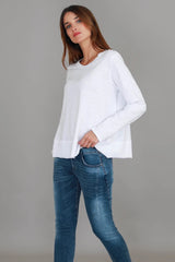 Sonya Long Sleeve Tee - White