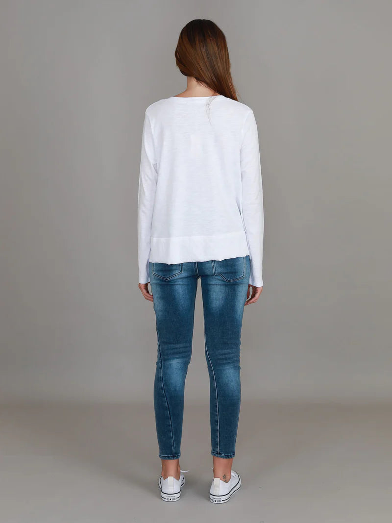 Sonya Long Sleeve Tee - White